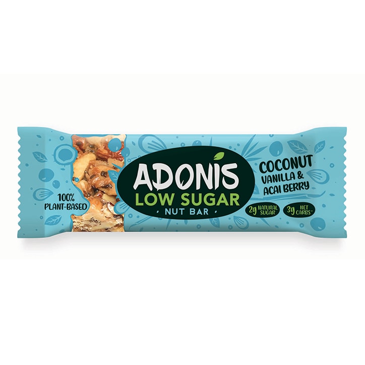 Adonis Coconut, Vanilla & Acai Berry Nut Bar 35g image 1