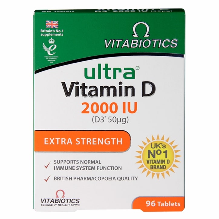 Vitabiotics Ultra Vitamin D 2000 IU Extra Strength 96 Tablets-1