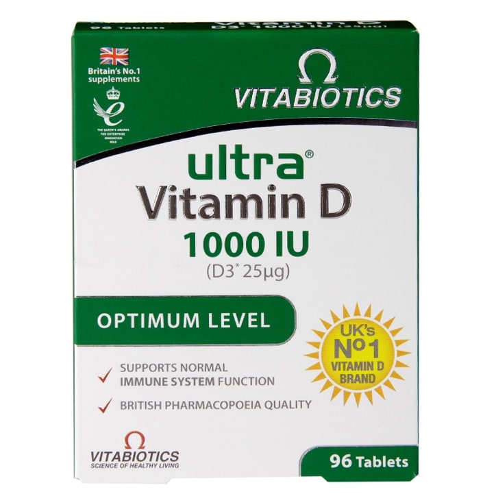 Vitabiotics Ultra Vitamin D 1000 IU Optimum Level 96 Tablets-1