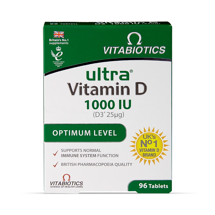 Vitabiotics Ultra Vitamin D 1000 IU Optimum Level 96 Tablets
