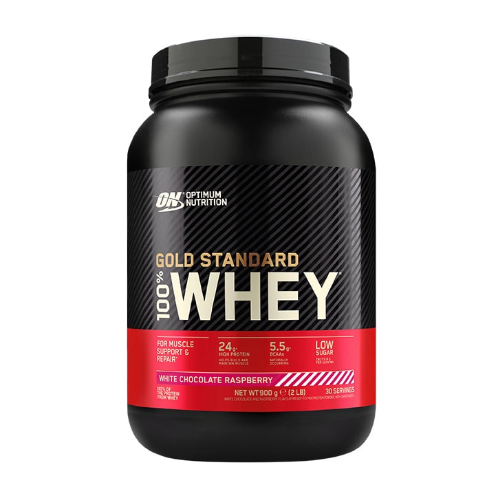 Optimum Nutrition Gold Standard 100% Whey Protein White Chocolate & Raspberry 900g-1