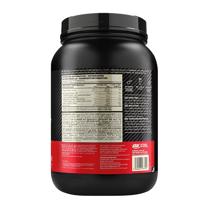 Optimum Nutrition Gold Standard 100% Whey Protein White Chocolate & Raspberry 900g-3