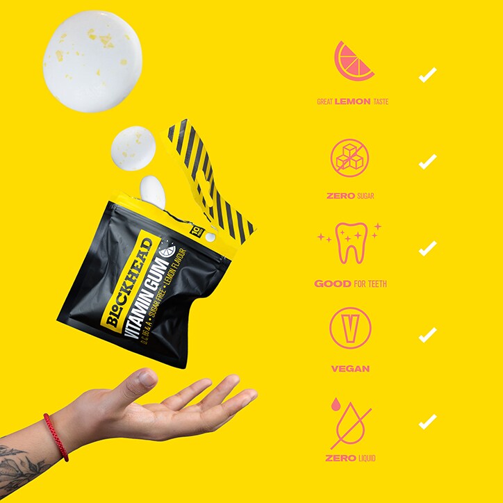 Blockhead Vitamin Gum Lemon 10 Pieces image 4