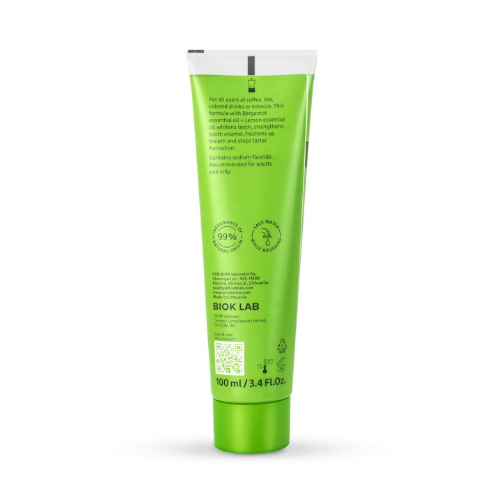 Ecodenta Whitening Toothpaste with Bergamot & Lemon 100ml image 2