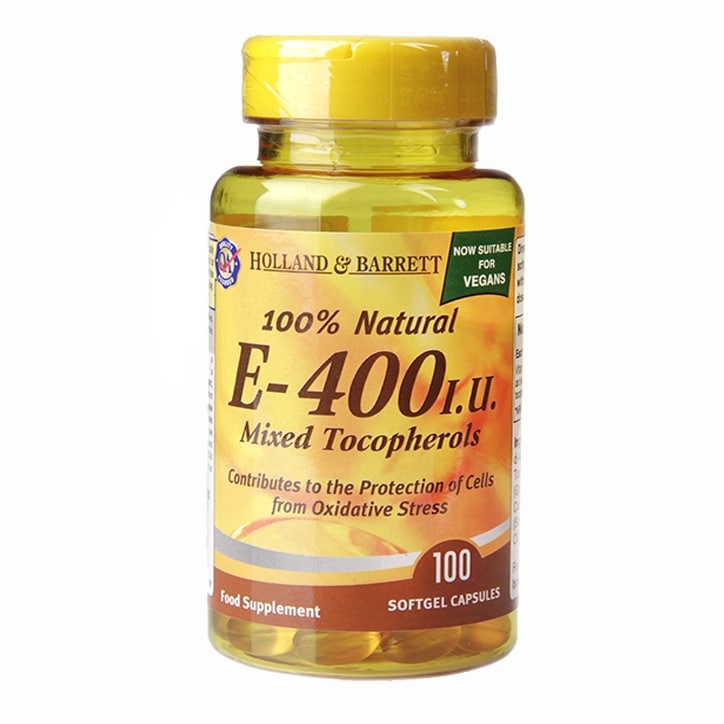 Holland & Barrett Vitamin E Complex 400iu 100 Softgel Capsules-1