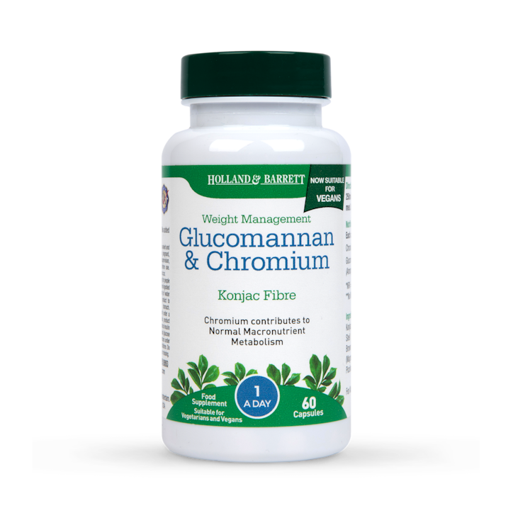 Holland & Barrett Glucomannan & Chromium 60 Capsules image 1