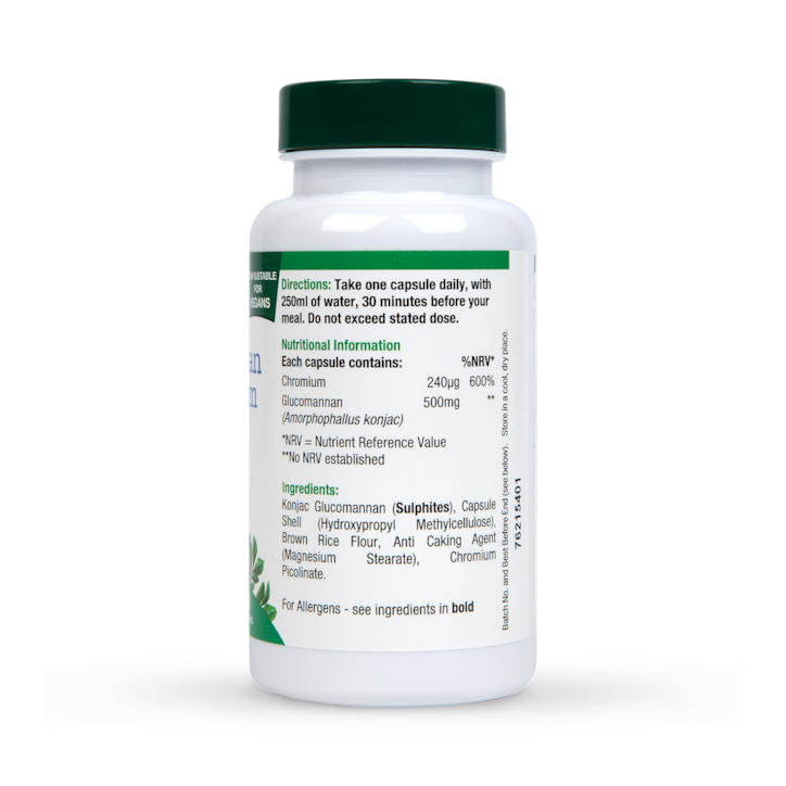 Holland & Barrett Glucomannan & Chromium 60 Capsules image 3