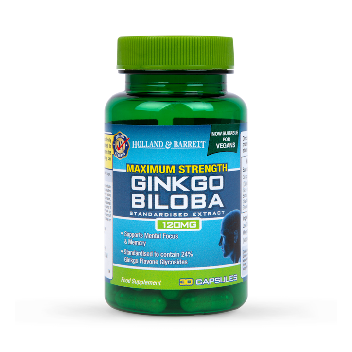 Holland & Barrett Maximum Strength Ginkgo Biloba 120mg 30 Capsules image 1