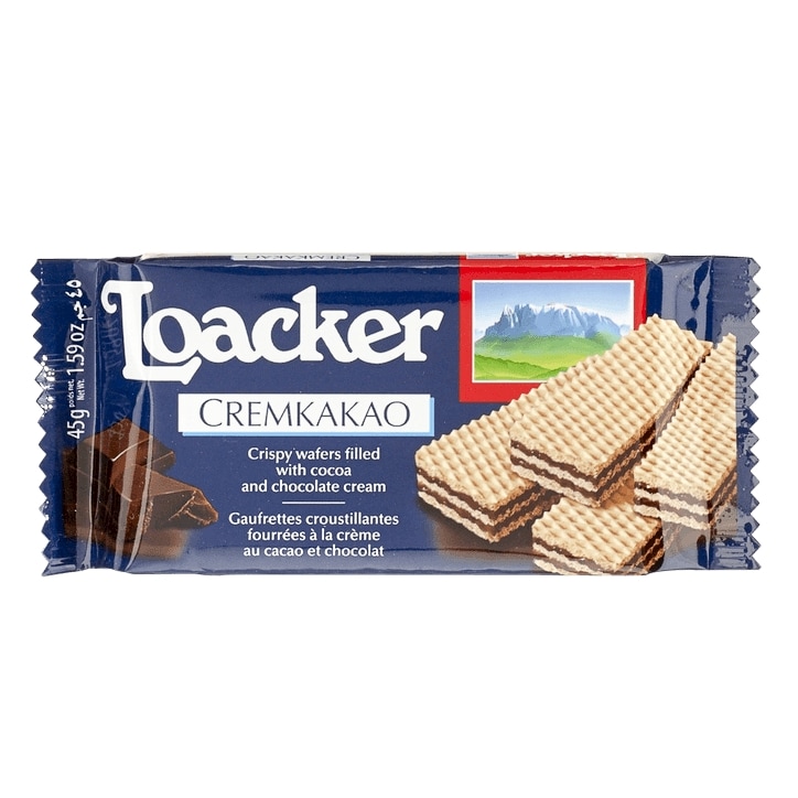Loacker Chocolate Creme Filled Wafer 45g