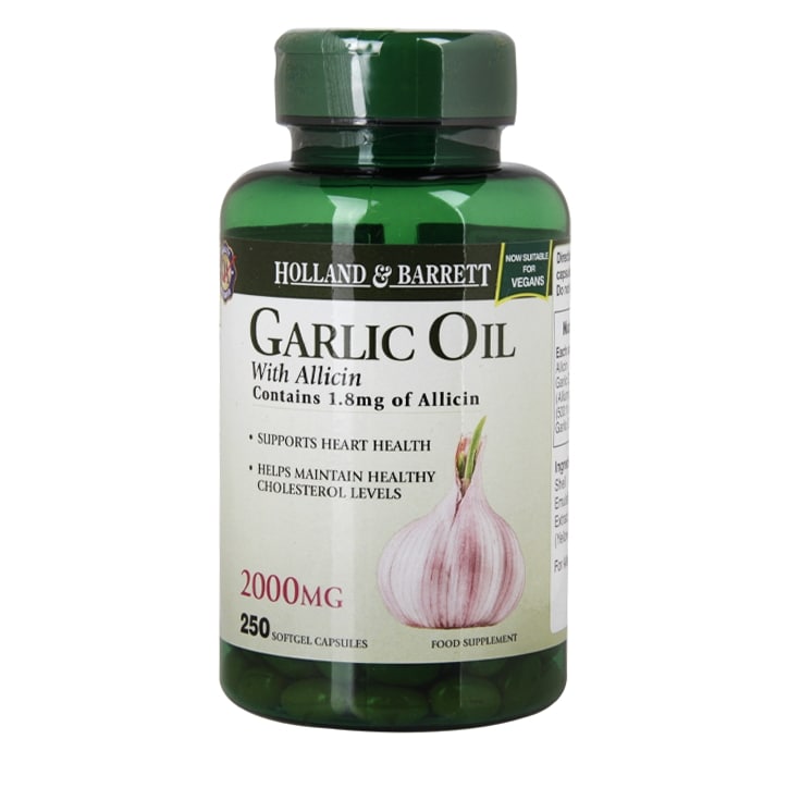 Holland & Barrett Garlic Oil With Allicin 250 Capsules 2000mg-1