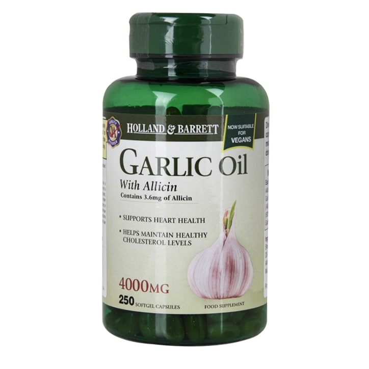 Holland & Barrett Garlic Oil With Allicin 250 Capsules 4000mg image 1