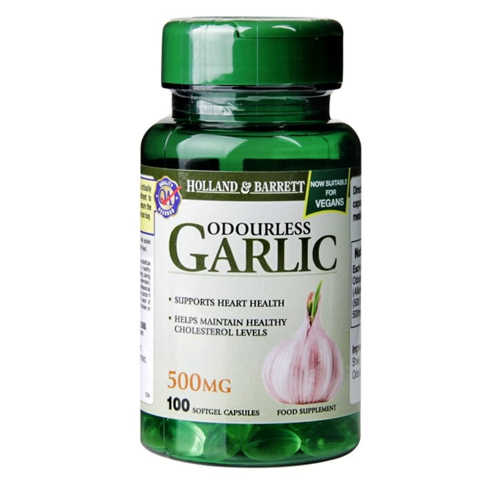 Holland & Barrett Odourless Garlic 500mg 100 Softgel Capsules-1
