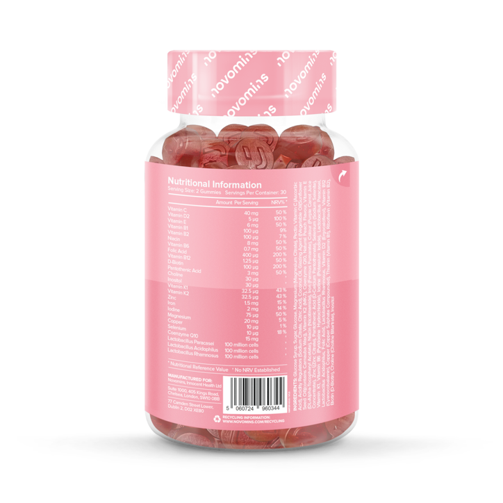 Novomins Fertility Peach-Flavoured 60 Gummies image 3