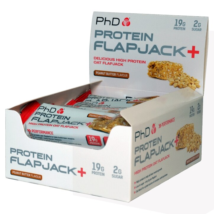PhD Flapjack+ Peanut Butter 12 x 75g image 1