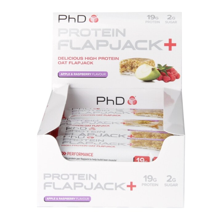 PhD Flapjack+ Apple & Raspberry 12 x 75g image 1
