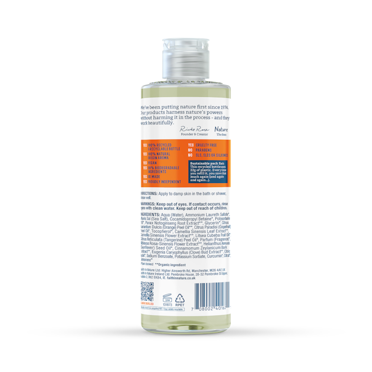 Faith in Nature Grapefruit & Orange Body Wash 400ml image 2