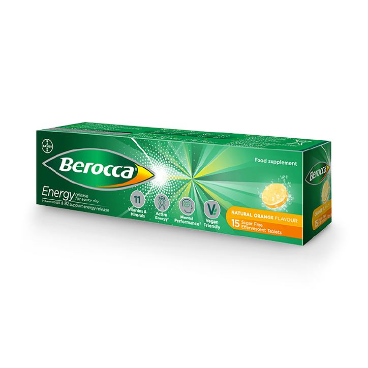 Berocca Energy Effervescent Tablets Orange 15 Tablets image 2
