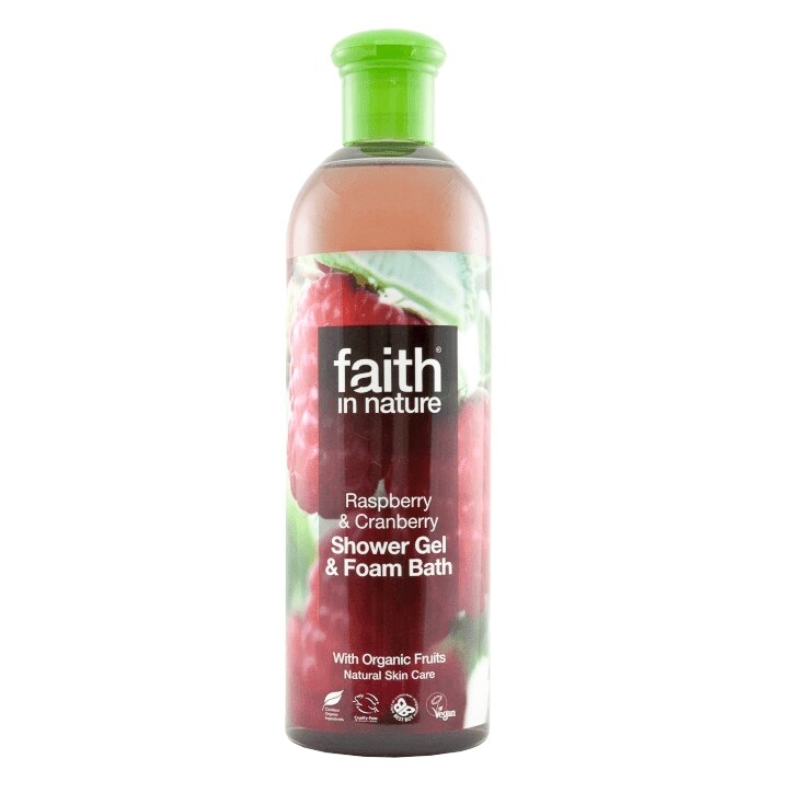 Faith In Nature Raspberry & Cranberry Shower Gel & Bath Foam 400ml image 1