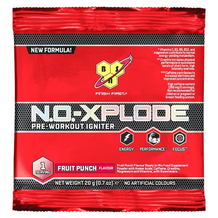 BSN N.O.-Xplode Powder Fruit Punch 20g image 1