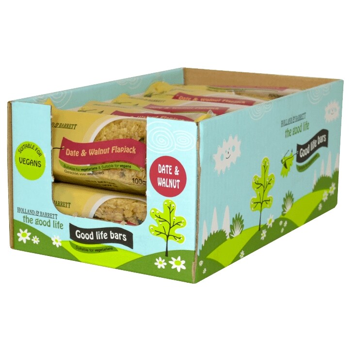Holland & Barrett Date & Walnut Flapjack 15 x 100g image 1