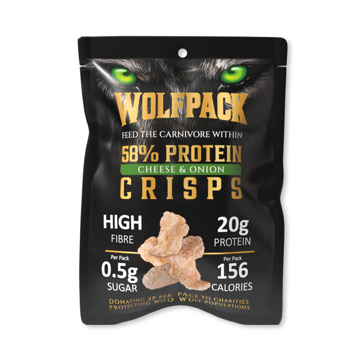 Wolfpack High Protein Cheese & Onion Crisps 12x 35g