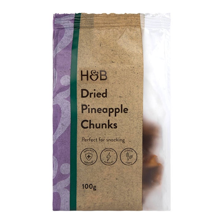 Holland & Barrett No Added Sugar Dried Pineapple Chunks 100g