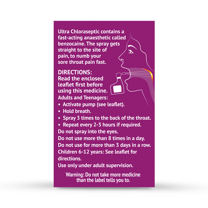 Ultra Chloraseptic Spray Blackcurrant 15ml image 2