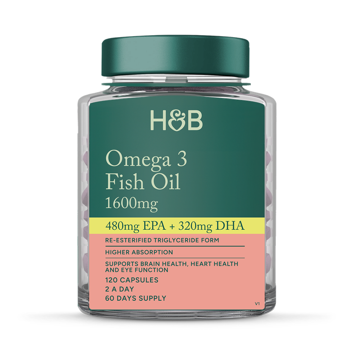 Holland & Barrett Omega 800mg 30/20 r-TG 120 Capsules