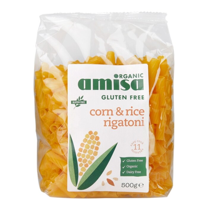 Amisa Organic Corn & Rice Rigatoni 500g image 1