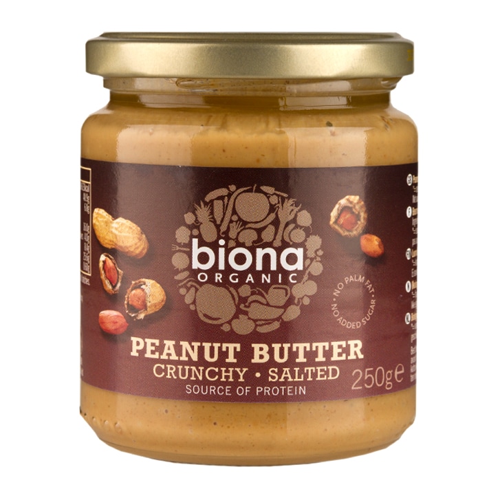 Biona Organic Peanut Butter Crunchy Salted 250g-1