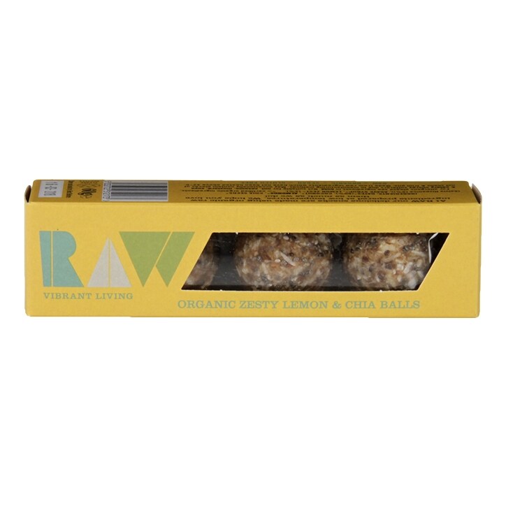 Raw Health Organic Zesty Lemon & Chia Energy Balls 60g image 1