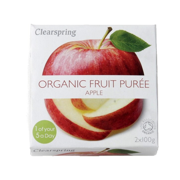 Clearspring Fruit Puree Apple 2 x 100g image 1