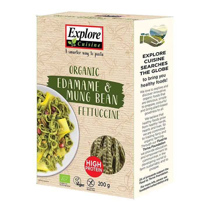 Explore Cuisine Organic Gluten Free Edamame & Mung Bean Fettuccine 200g-1