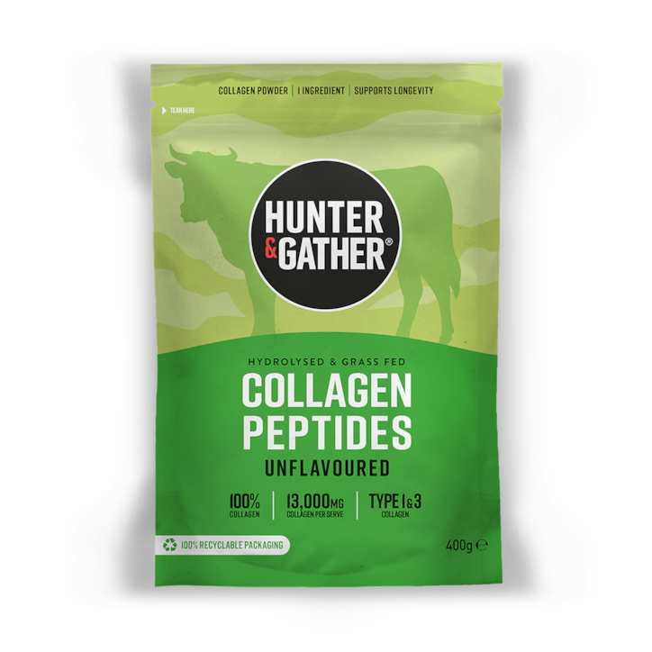 Hunter & Gather 100% Pure & Unflavoured Bovine Collagen Peptides 400G - 400 g