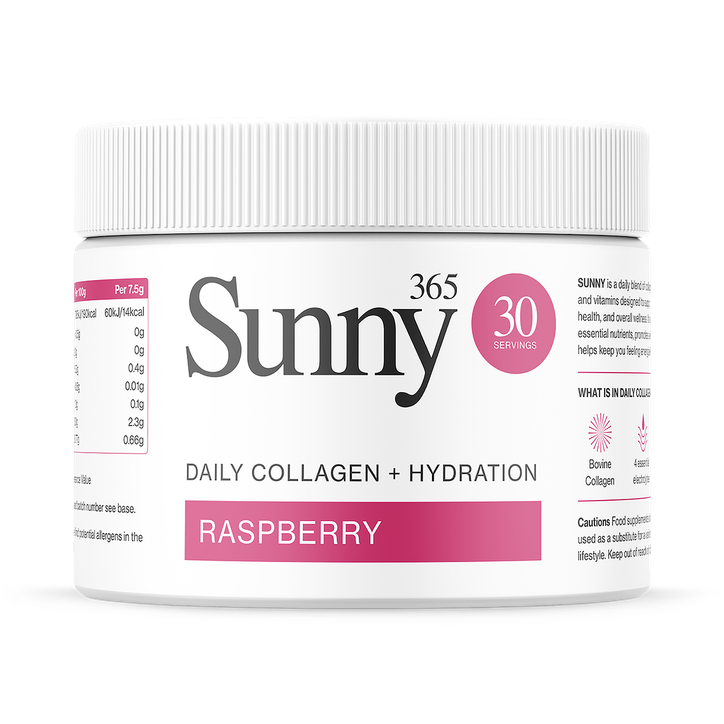 Sunny Collagen & Electrolytes Powder Blend 30x7.5g - Raspberry image 1