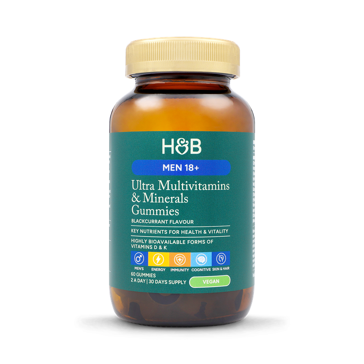 Holland & Barrett Ultra Man 60 Blackcurrant Flavour Gummies