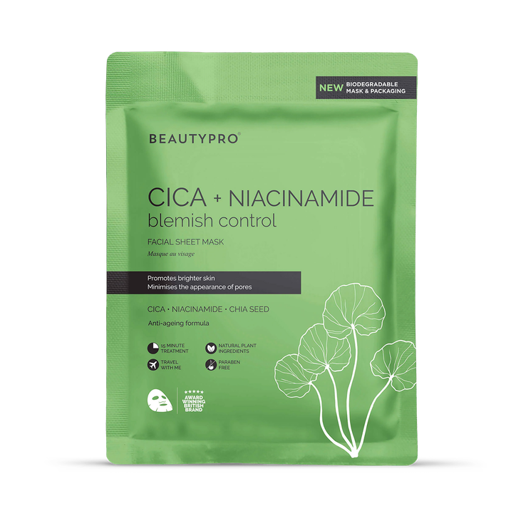 Beautypro Cica & Niacinamide Blemish Control Sheet Mask 22ml