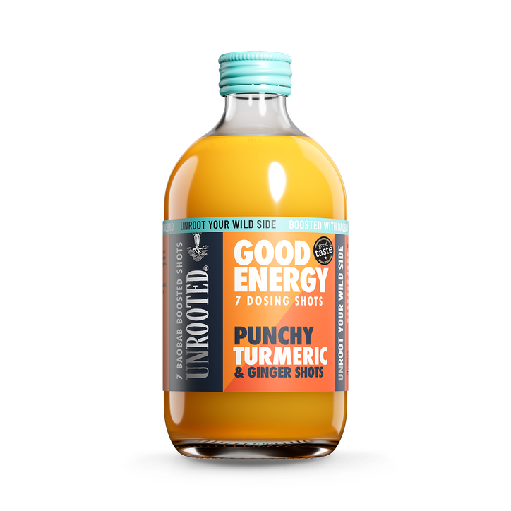 Unrooted Good Energy Dosing Bottle Punchy Turmeric & Ginger 4 - 420 ml