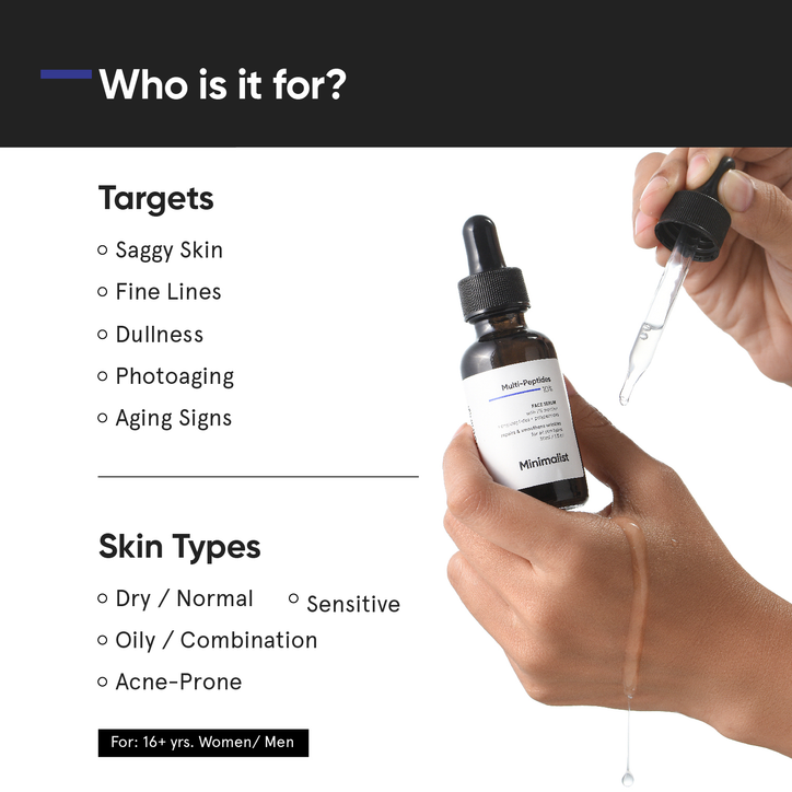 Minimalist Multi-Peptides 10% Face Serum 30ml | H&B
