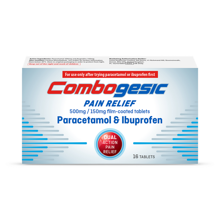 Combogesic Pain Relief 500mg/150mg 500 mg 16 Tablets