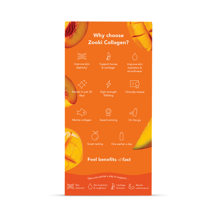 Zooki Marine Collagen 5,000mg Mango Flavour 5 Sachets image 2