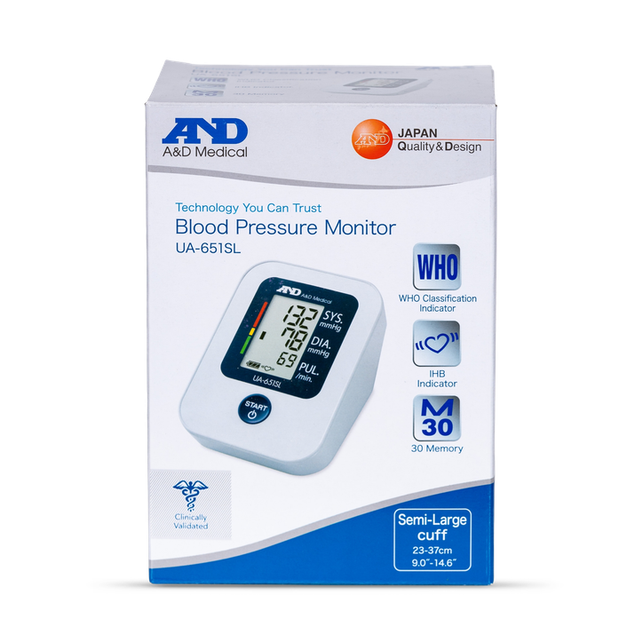 A&D Medical Upper Arm BPM White UA651SL