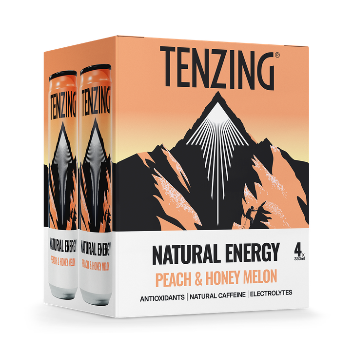 Tenzing Natural Energy Drink Peach & Honey Melon 4x 330ml