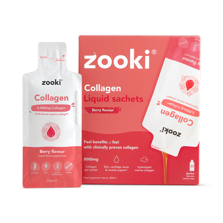 Zooki Marine Collagen 5,000mg Berry Flavour 30 Sachets - 30 Sachets