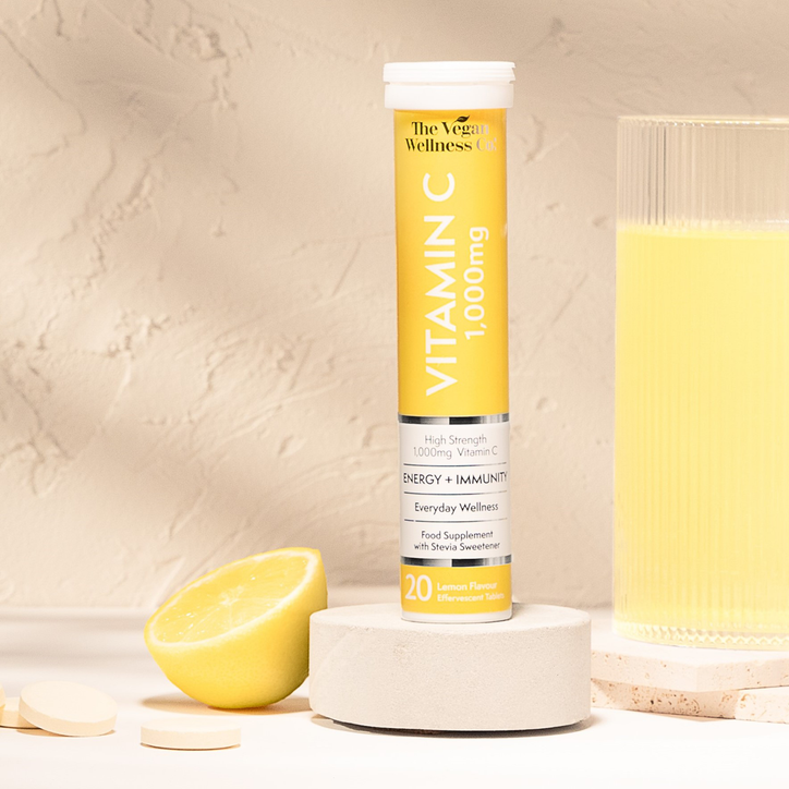 The Vegan Wellness Co. High Strength 1,000Mg Vitamin C 20 Lemon Flavour Effervescent Tablets image 3