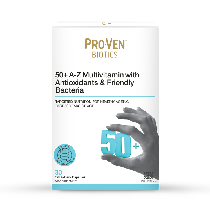 Pro-Ven Biotics 50+ A-Z Multivitamin With Antioxidants & Friendly Bacteria 30 Capsules