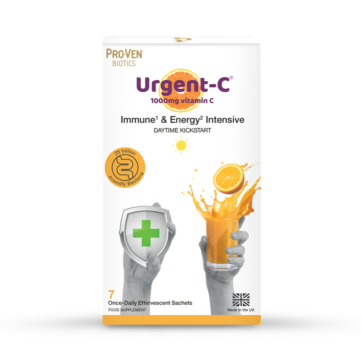Pro-Ven Biotics Urgent-C Immune & Energy Intensive Daytime Kickstart Multivitamin And Mineral 7 Sachets - Immune Support - 70 Sachets