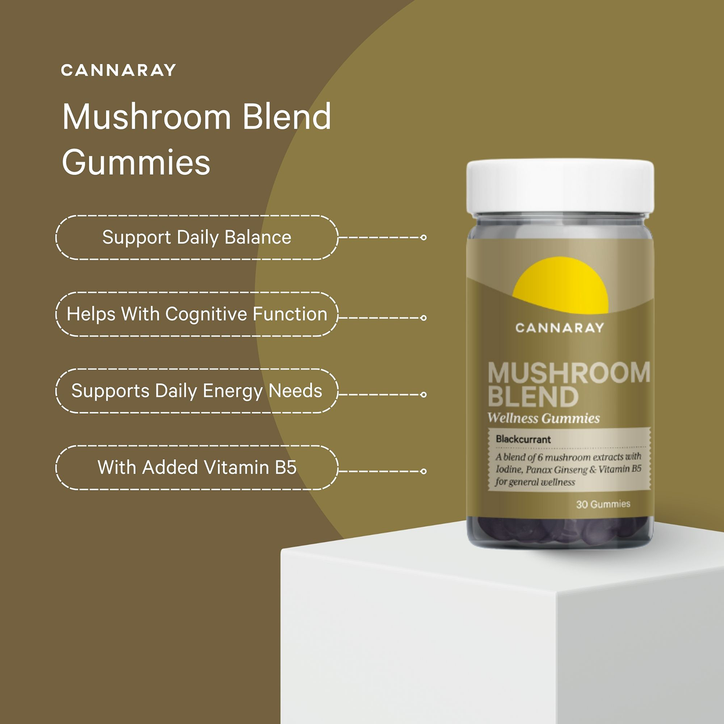 Cannaray Mushroom Blend Blackcurrant Flavour 30 Gummies image 2