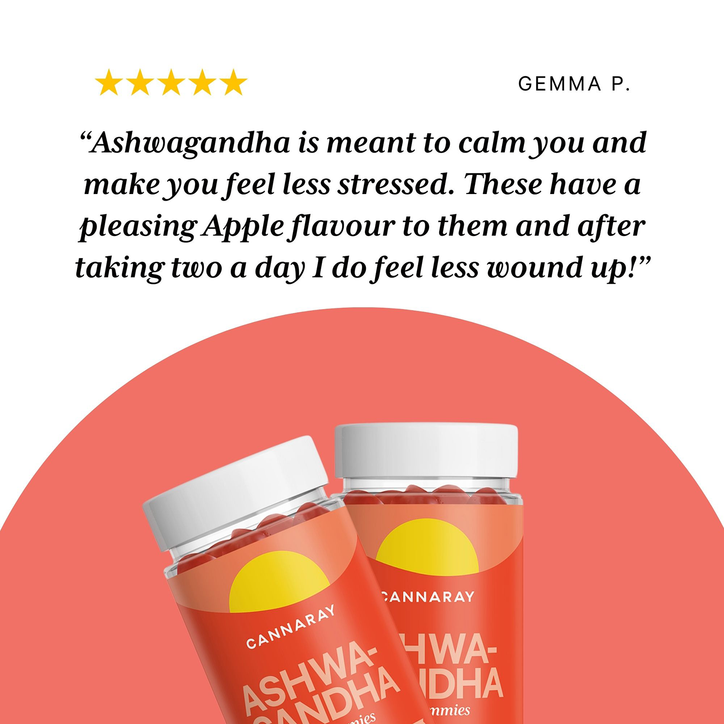 Cannaray Ashwagandha Apple Flavour 60 Gummies 300mg image 3