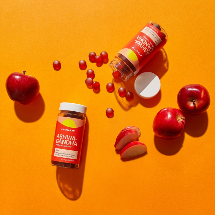 Cannaray Ashwagandha Apple Flavour 60 Gummies 300mg image 5